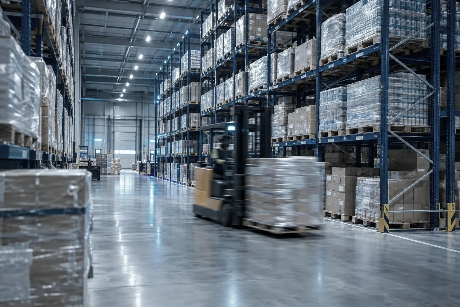 Busy distribution warehouse